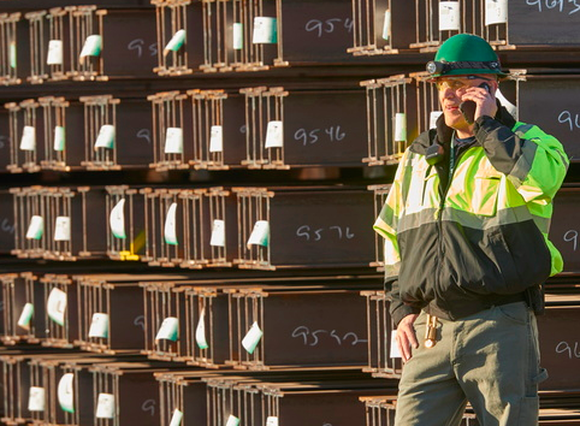 A Nucor employee.