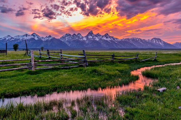 Wyoming at sunset.