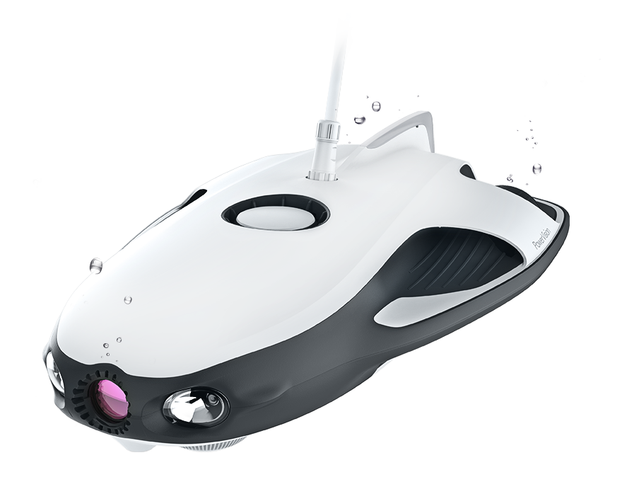 An underwater drone.