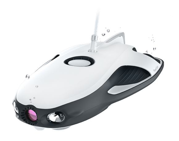 An underwater drone.