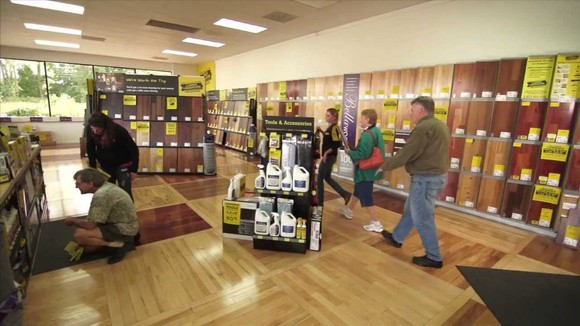 Customers inside a Lumber Liquidators store