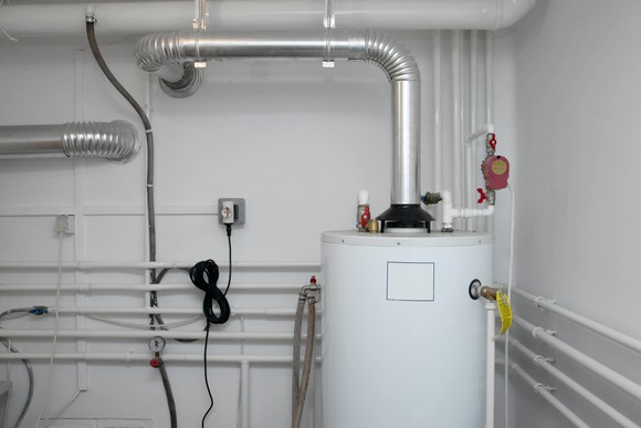 A water heater.