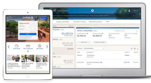 Chase's mobile banking app.