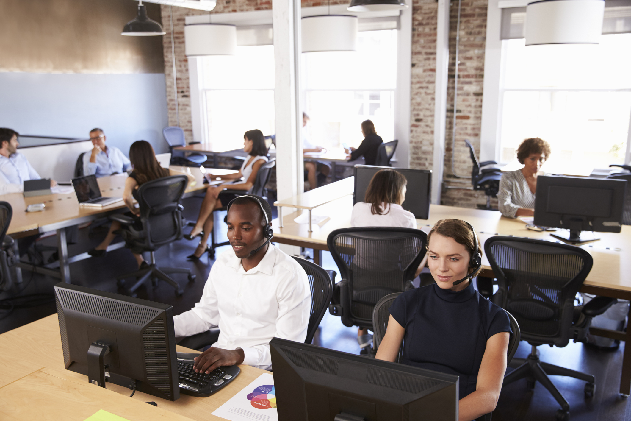A customer service call center