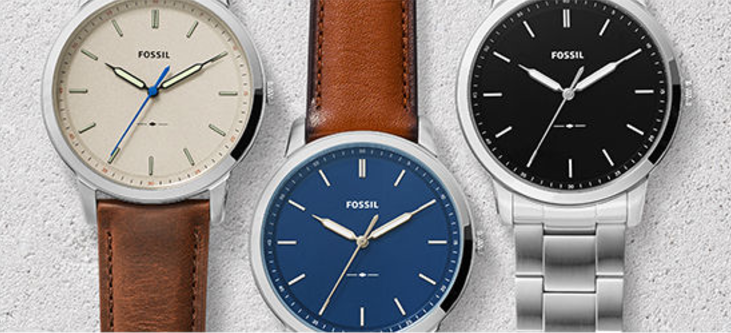 An assortment of Fossil watches