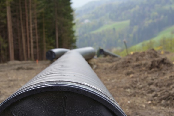 A pipeline under construction.