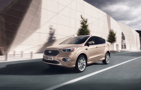 Ford's 2016 Kuga Vignale driving in Europe.