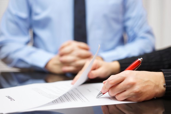 Signing bank paperwork