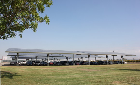 Carport in California on a sunny day.
