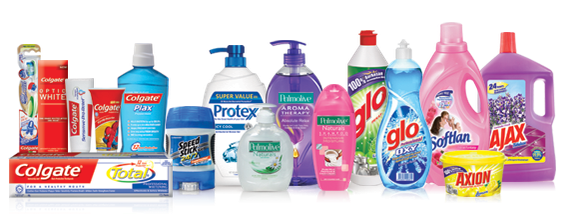 A collection of Colgate-Palmolive products.