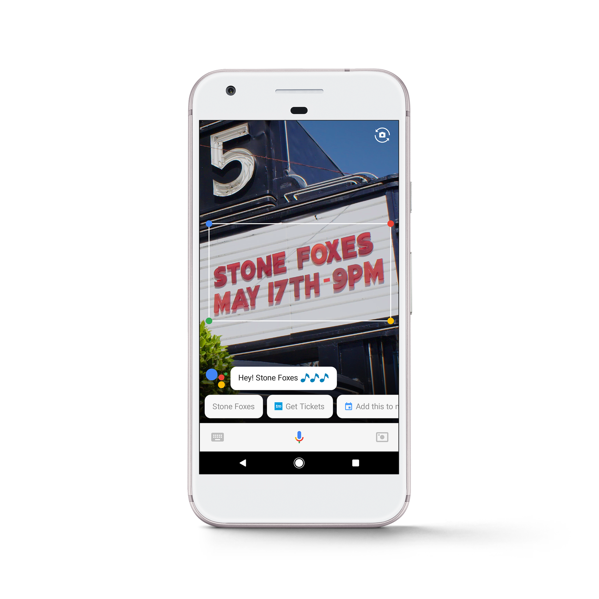 Google Lens identifying text in an image