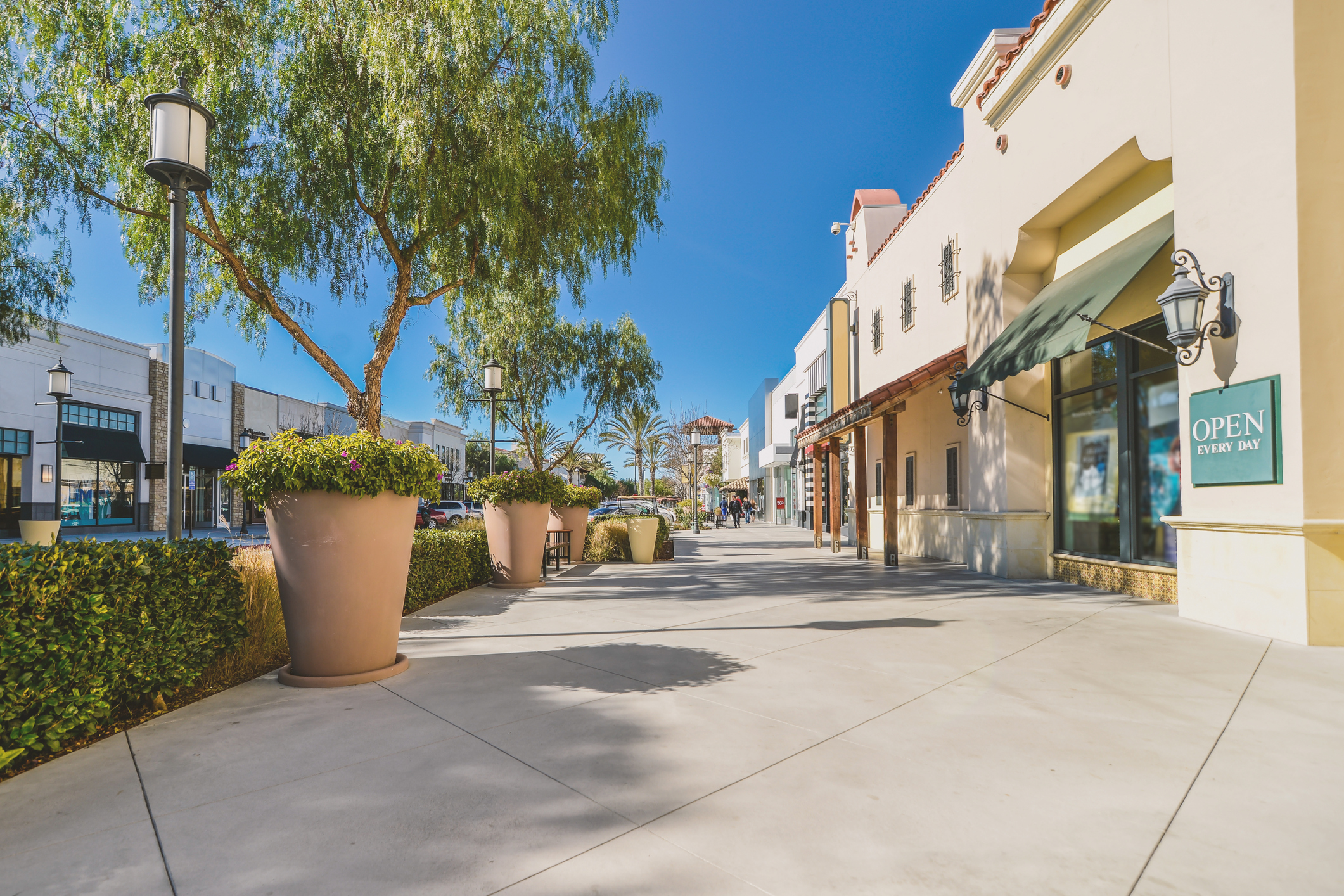 Scenery of a shopping district.