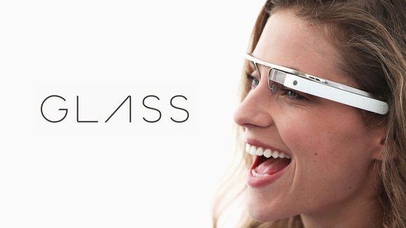A woman wearing Google Glass.