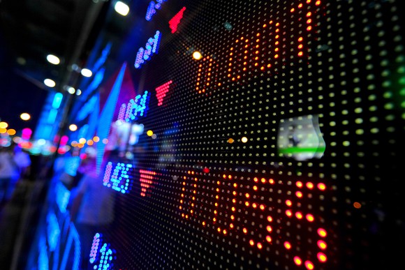 Stock ticker screen