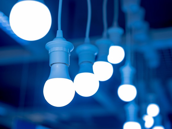 String of LED lights.
