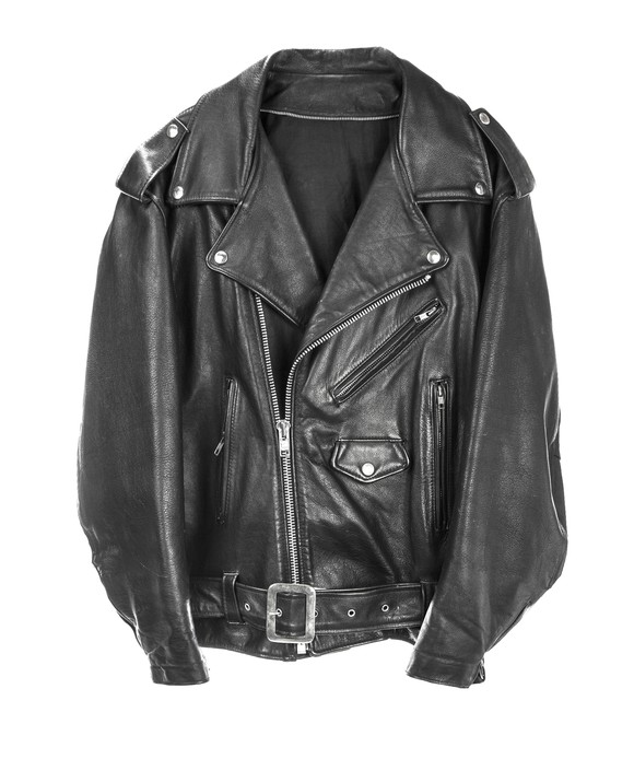 Leather motorcycle jacket