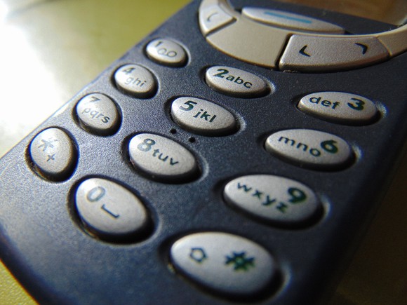 Extreme closeup of the classic Nokia 3310.
