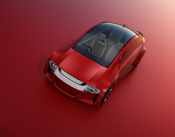 An image of concept of a self-driving car, an area where Baidu has invested heavily in recent years.
