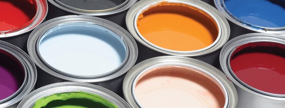Open paint cans.