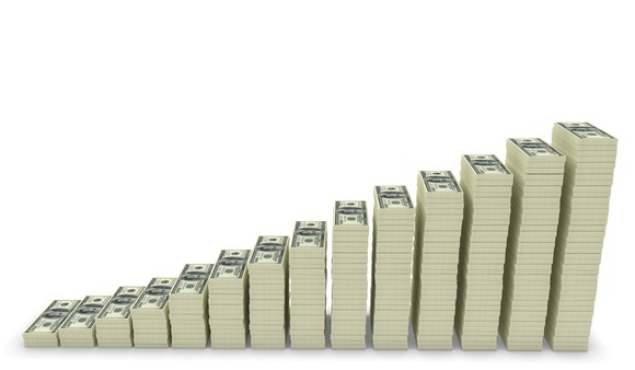 Staircase of money.