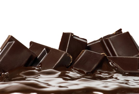 Melting chocolate bars.