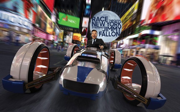 Promo art for Jimmy Fallon's new ride at Universal Studios Florida.