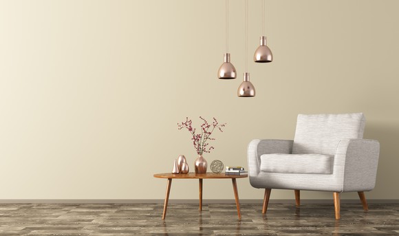 A contemporary furniture set.