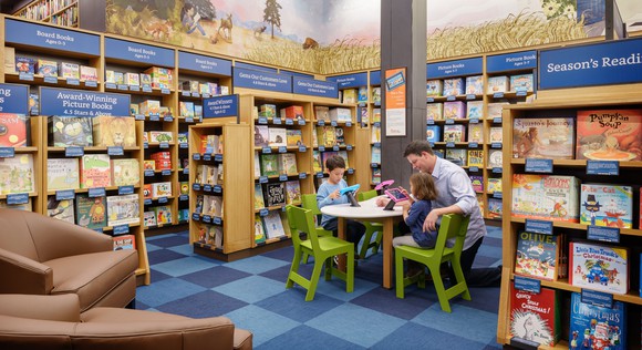 The children's book area of an AmazonBook store