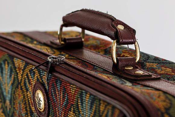 close-up of suitcase