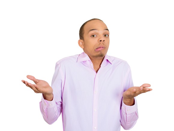 Man shrugging