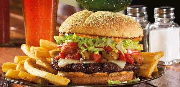 Red Robin's Burnin' Love burger
