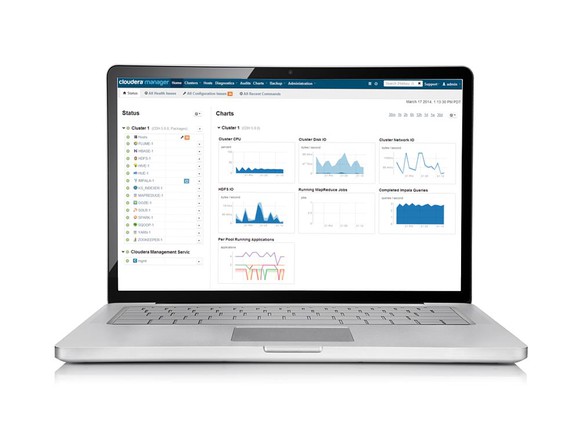 Cloudera Manager running on a laptop.