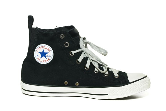 Converse All-Star black high top basketball shoes.