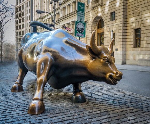 Bull statue in Lower Manhattan