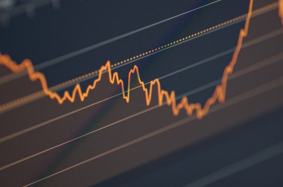 Image of stock chart dip.