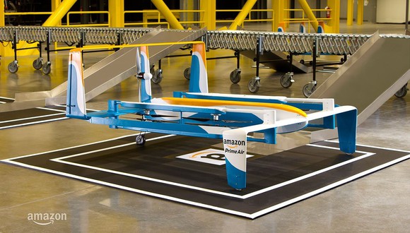 An Amazon.com delivery drone