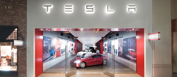 A Tesla retail store