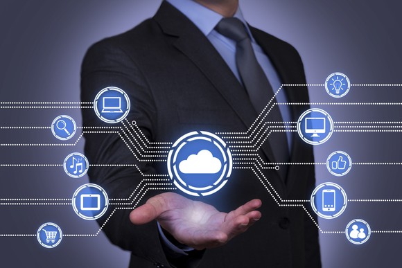 Cloud computing concept.