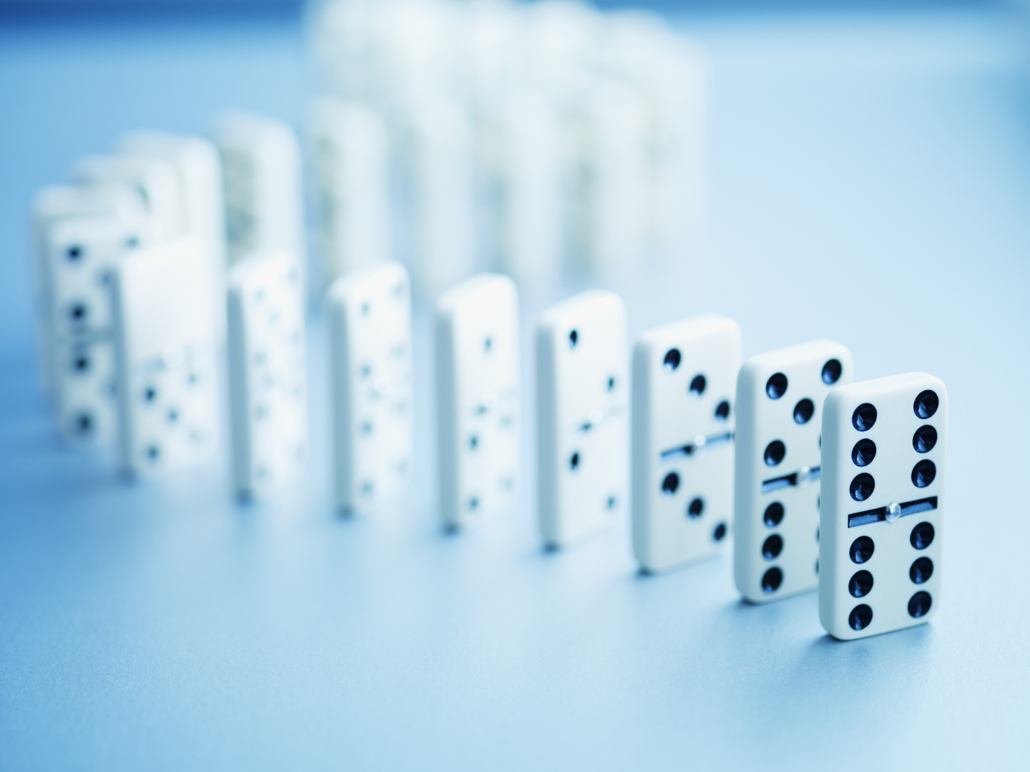 Line of dominoes