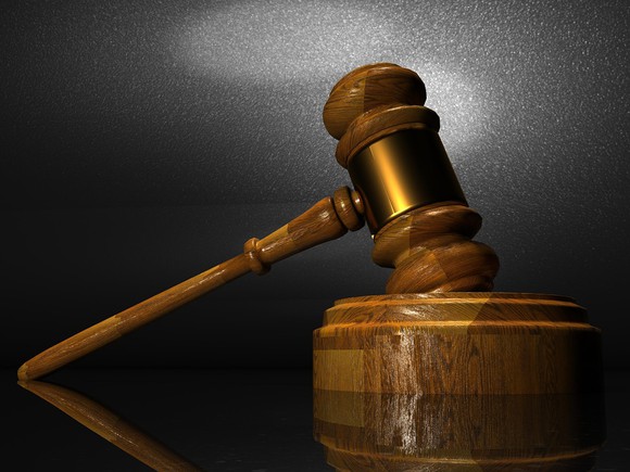 A resting gavel