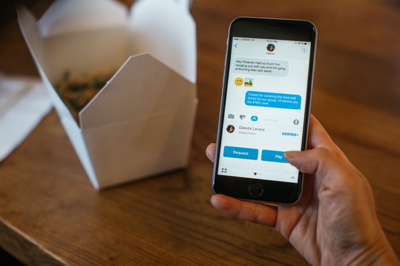 Smartphone displaying Venmo app page
