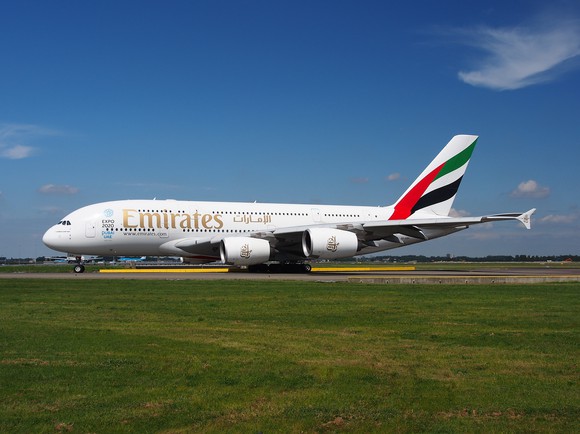 An Emirates A380 aircraft