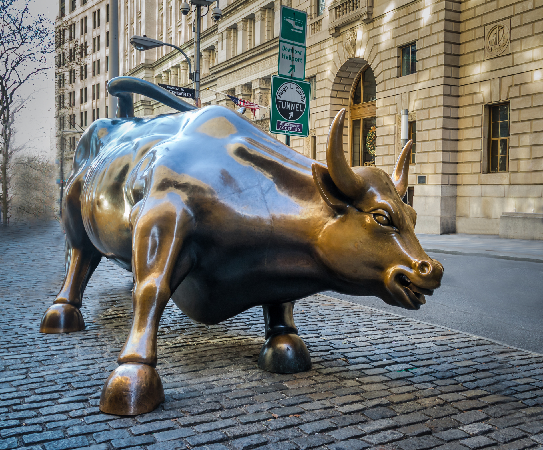 Bull statue on Wall Street