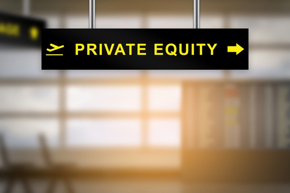 Private equity airport sign.