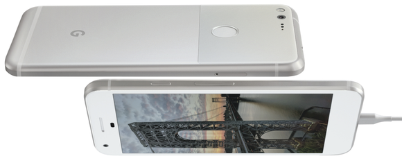 Front and back of Google Pixel