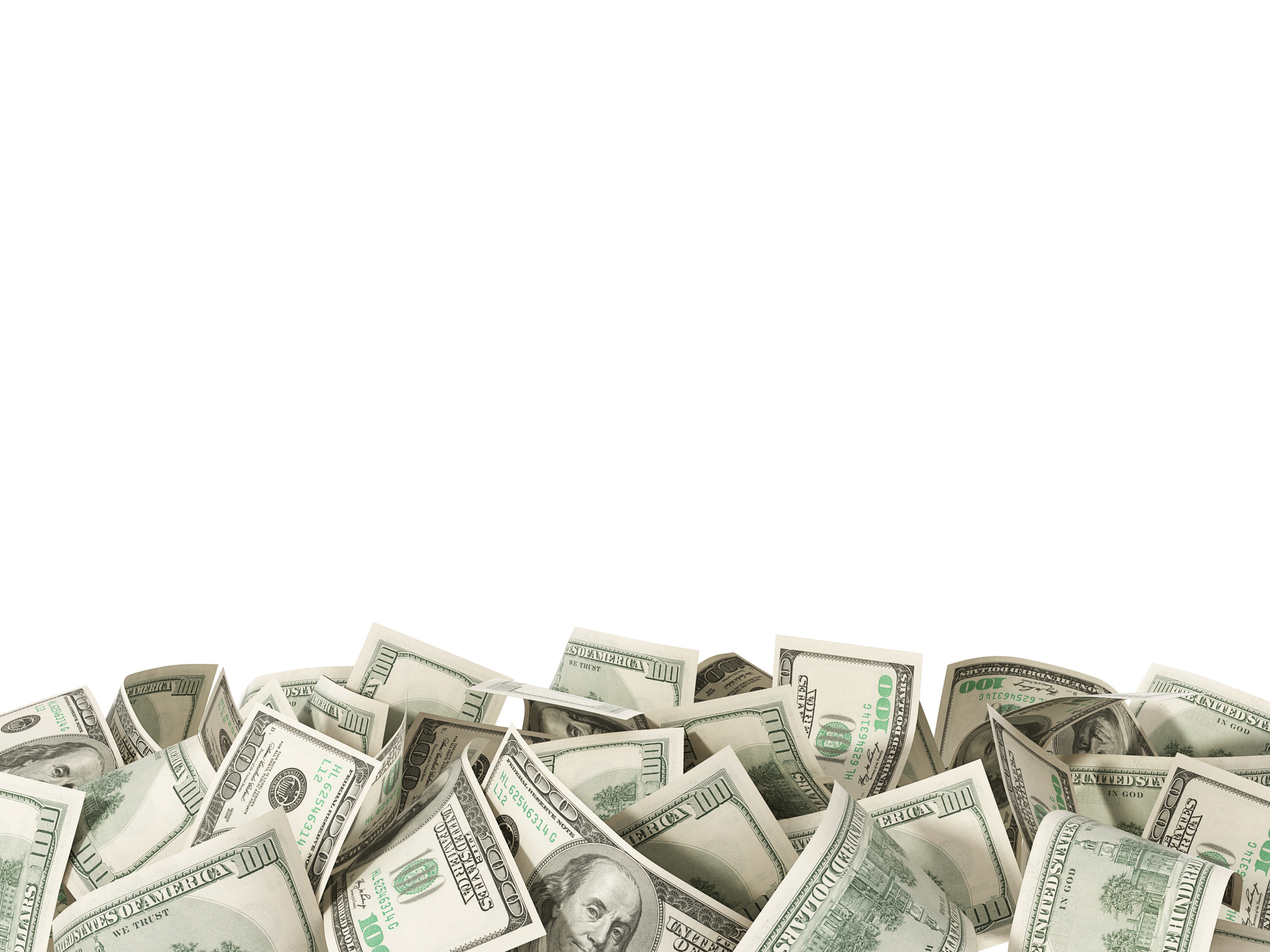 Pile of hundred dollar bills
