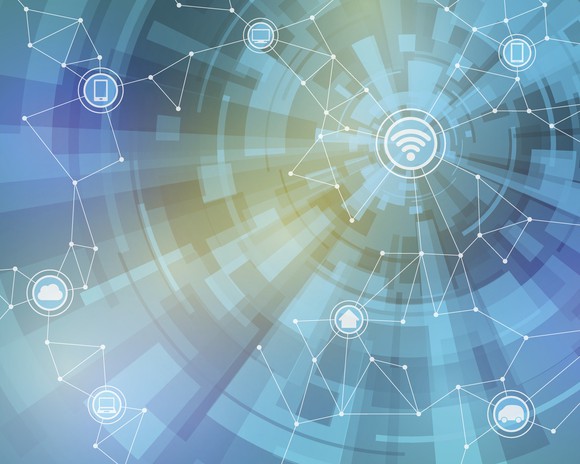 Connected "Internet of Things" logos.
