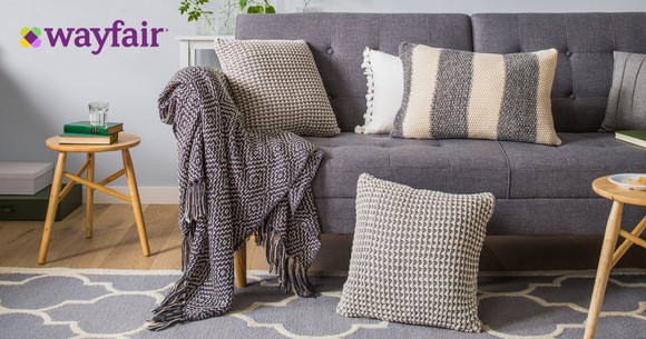 A Wayfair ad featuring a sofa.