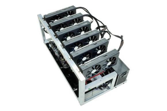 A mining rig for bitcoin.