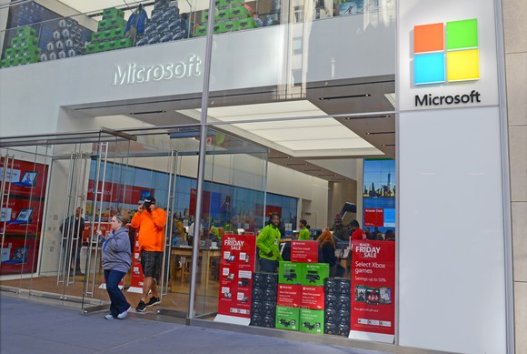 A Microsoft storefront.